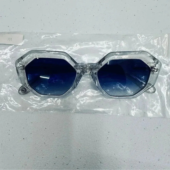 Garrett Leight Sunglasses Jaqueline Semi Flat Ultra Marine Gradient Luxury New - Picture 4 of 12